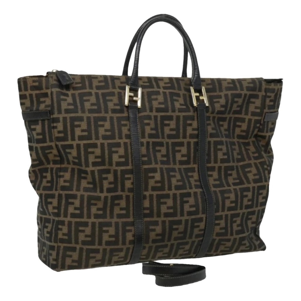 Fendi Brown and Black Zucca Tote Bag